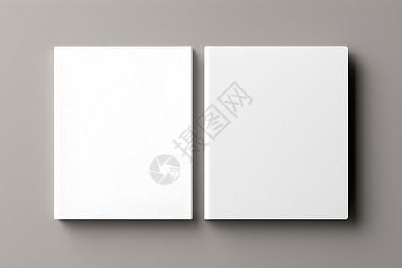 方形折页白色的书籍背景