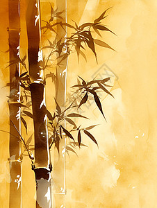 竹叶塑料纹理竹林中的淡淡清香插画