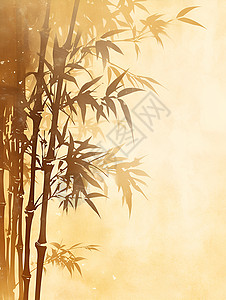 竹叶塑料纹理高耸的竹子插画
