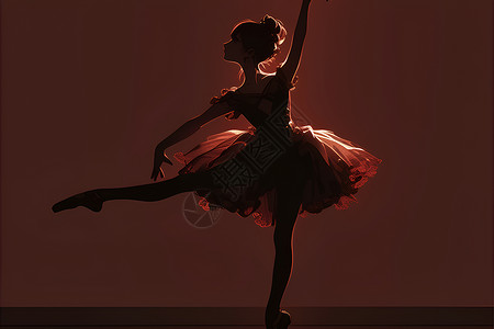 练习芭蕾女孩跳舞的女孩插画