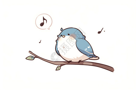 石榴挂在枝头蓝鸟在枝头唱歌插画