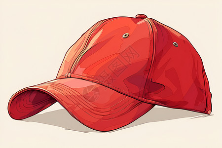 时尚的红色棒球帽背景图片