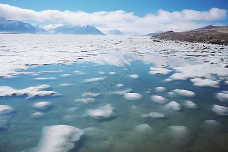 蓝色的大湖背景