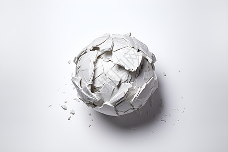 锡碎屑白色纸球旁的碎屑插画