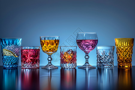 玻璃水杯饮料高雅的玻璃杯背景