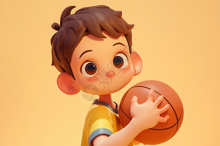 少年执着篮球高清图片