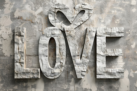拉巴特的石雕白色石雕LOVE设计图片