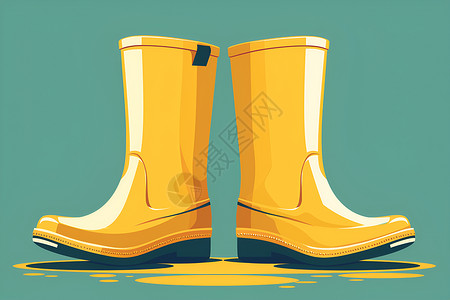 黄色的雨鞋图片