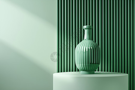 精美的绿色花瓶图片