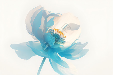 绽开的蓝白花朵图片