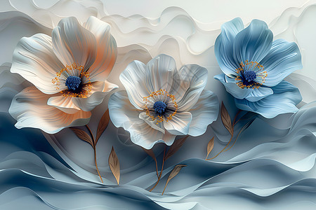 立体花卉背景图片