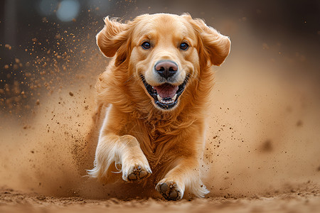 活力四射的金毛猎犬图片