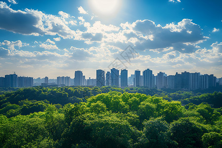 都市内的高楼建筑物图片